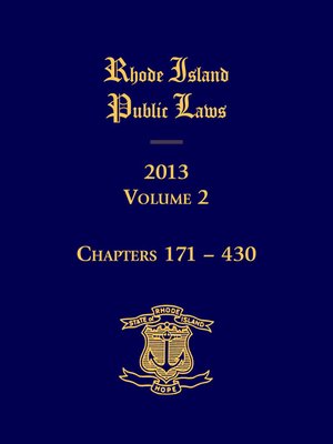 cover image of Rhode Island Public Laws